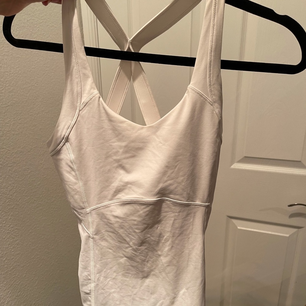 White workout tank lululemon